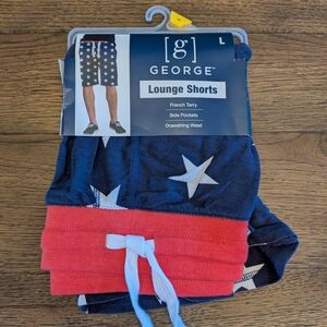 George Men's Lounge Shorts - Blue and Red